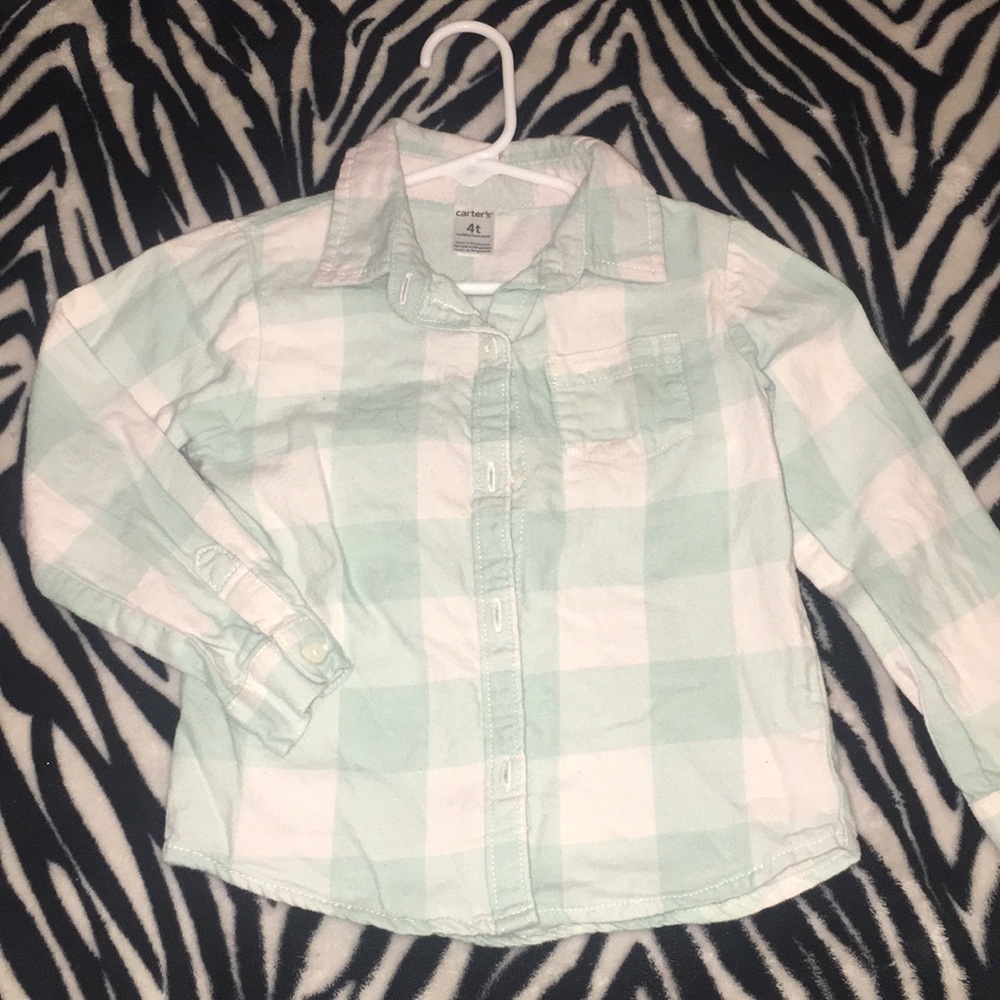 Mint green button up